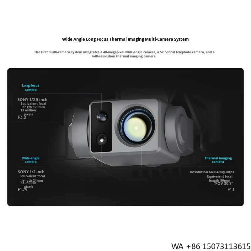 Drone Thermal Imaging - Image thermique pliable, transmission d'image du